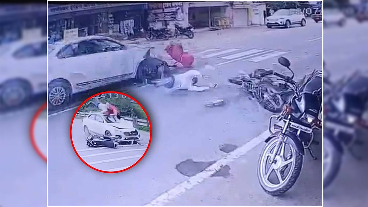 Pune Hit-and-Run case: ಕಾರು ಗುದ್ದಿದ ರಭಸಕ್ಕೆ 10 ಅಡಿ ಮೇಲಕ್ಕೆ ಹಾರಿದ ದಂಪತಿ; Video viral